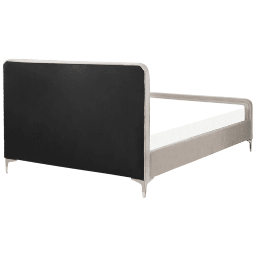 Cama Veludo LUNAN 140 x 200 cm Taupe