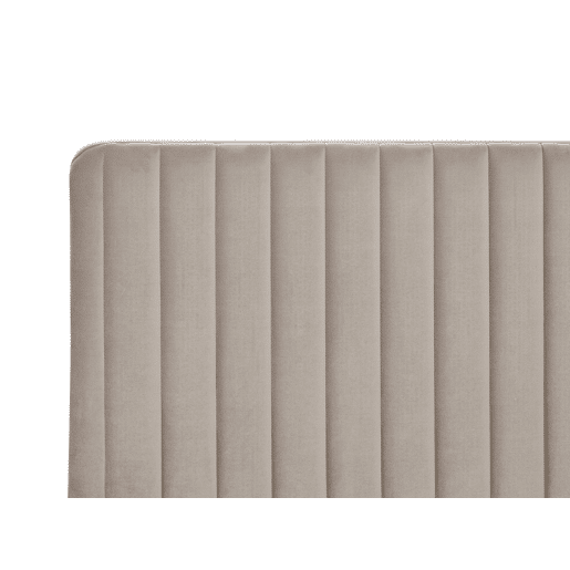 Cama Veludo LUNAN 140 x 200 cm Taupe