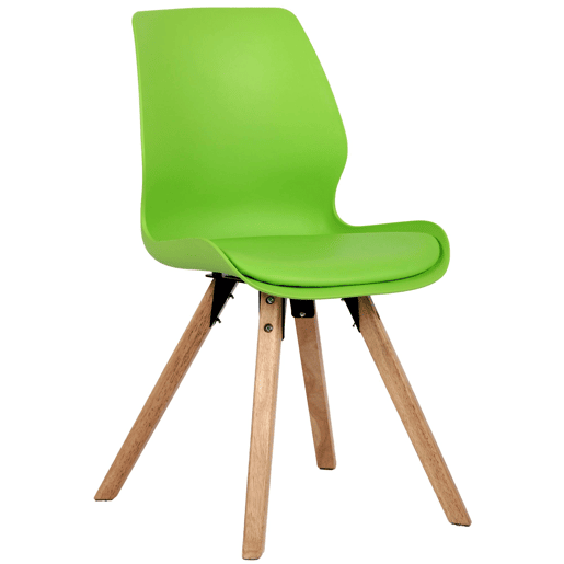 Silla de comedor Luna Plástico Verde 58X49X87.5 cm