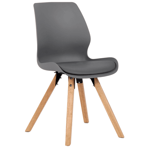 Silla de comedor Luna Plástico Gris 58X49X87.5 cm