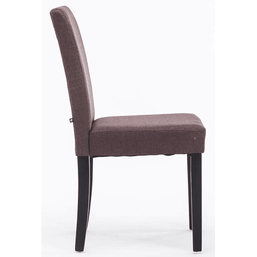 Juego de 4 Sillas de comedor Ina de tela Marrón 47X41X91 cm