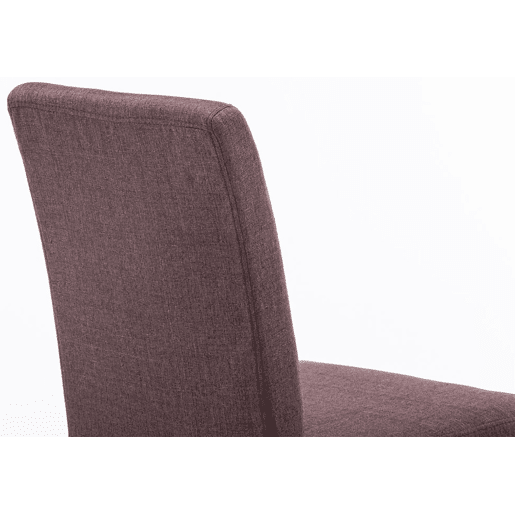Juego de 4 Sillas de comedor Ina de tela Marrón 47X41X91 cm