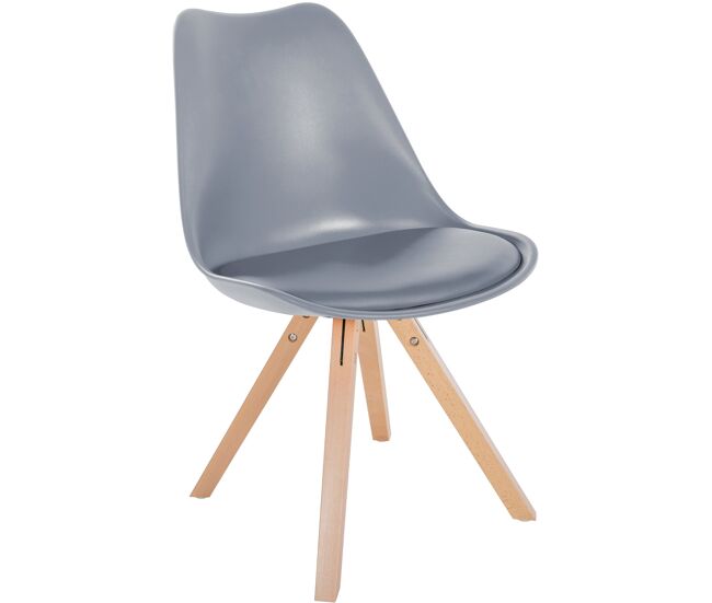 Silla de salón Sofía en polipiel y plástico 48x54x81 cm