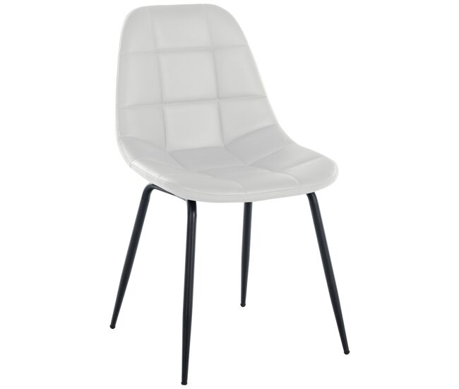 Silla de comedor Tom en tela o polipiel 46x52x82 cm
