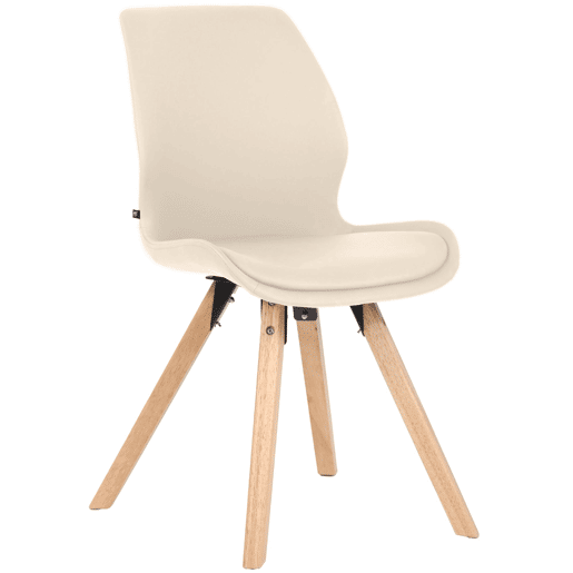Silla de comedor Luna Simil cuero Crema 58X49X87.5 cm Silla de comedor Luna Simil cuero Crema 58X49X87.5 cm
