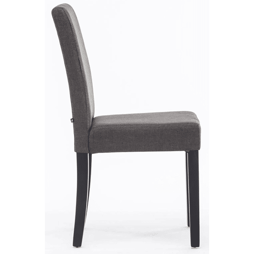 Juego de 4 Sillas de comedor Ina de tela Gris oscuro 47X41X91 cm