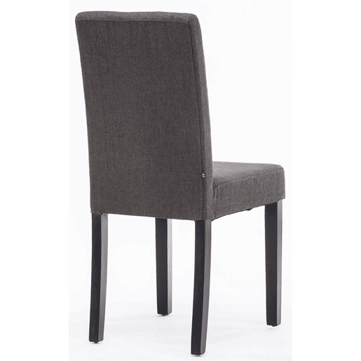Juego de 4 Sillas de comedor Ina de tela Gris oscuro 47X41X91 cm