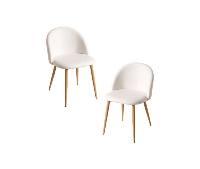 Pack 2 sillas vint polipiel - blanco