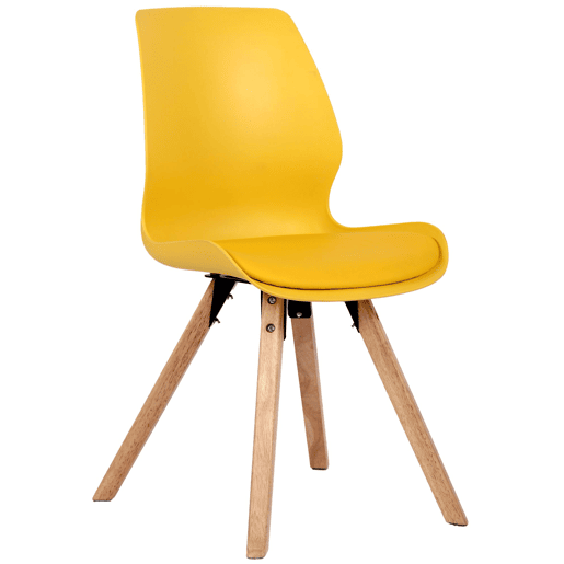 Silla de comedor Luna Plástico Amarillo 58X49X87.5 cm