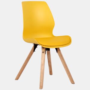 Silla de comedor Luna Plástico Amarillo 58X49X87.5 cm