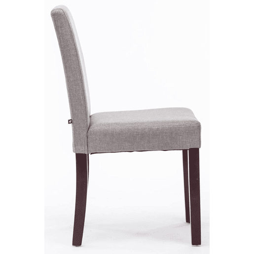 Juego de 4 Sillas de comedor Ina de tela Gris claro 47X41X91 cm
