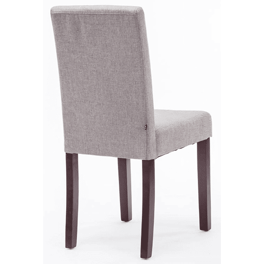 Juego de 4 Sillas de comedor Ina de tela Gris claro 47X41X91 cm