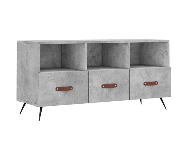 Mueble de tv madera de ingeniería gris hormigón 102x36x50 cm