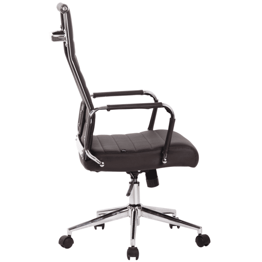 Silla De Oficina Kolumbus Simil cuero Marrón 66X58X105 cm