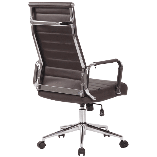 Silla De Oficina Kolumbus Simil cuero Marrón 66X58X105 cm