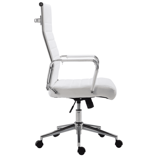 Silla De Oficina Kolumbus Simil cuero Blanco 66X58X105 cm