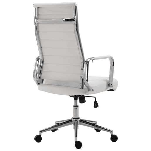 Silla De Oficina Kolumbus Simil cuero Blanco 66X58X105 cm