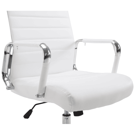 Silla De Oficina Kolumbus Simil cuero Blanco 66X58X105 cm
