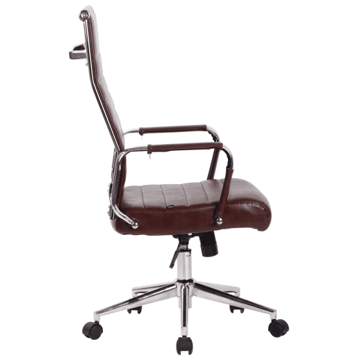 Silla De Oficina Kolumbus Simil cuero Burdeos 66X58X105 cm