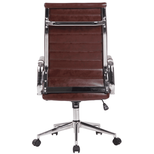 Silla De Oficina Kolumbus Simil cuero Burdeos 66X58X105 cm