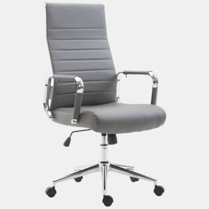 Silla De Oficina Kolumbus Simil cuero Gris 66X58X105 cm