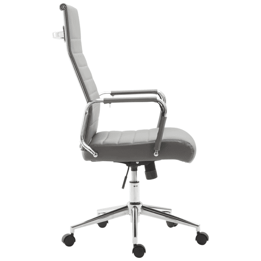 Silla De Oficina Kolumbus Simil cuero Gris 66X58X105 cm