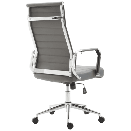 Silla De Oficina Kolumbus Simil cuero Gris 66X58X105 cm