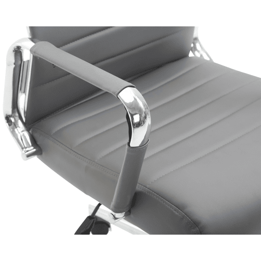 Silla De Oficina Kolumbus Simil cuero Gris 66X58X105 cm