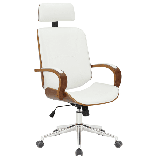 Silla de oficina Dayton Simil cuero Nogalblanco 70X70X118 cm