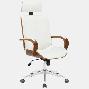 Silla de oficina Dayton Simil cuero Nogalblanco 70X70X118 cm