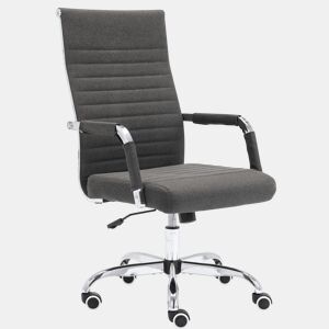 Silla De Oficina Amadora en polipiel o tela Gris oscuro 63X51X98 cm