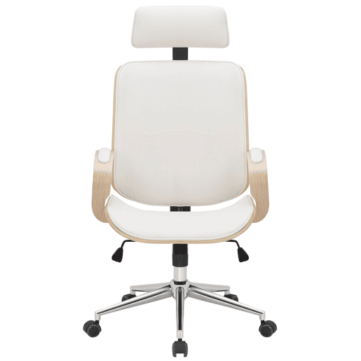 Silla de oficina Dayton Simil cuero Naturalblanco 70X70X118 cm