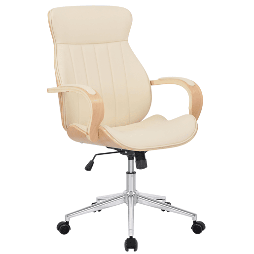 Silla De Oficina Melilla Simil cuero Naturalcrema 68X63X100 cm