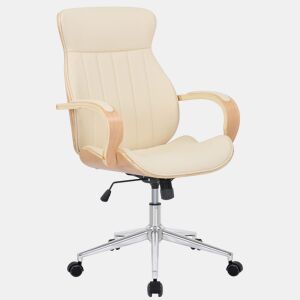 Silla De Oficina Melilla Simil cuero Naturalcrema 68X63X100 cm