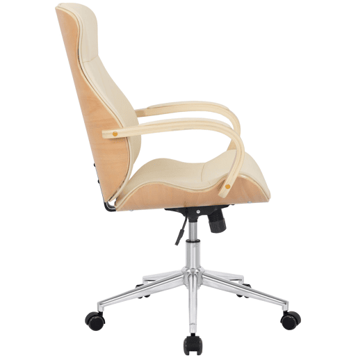 Silla De Oficina Melilla Simil cuero Naturalcrema 68X63X100 cm