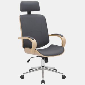 Silla de oficina Dayton Simil cuero Naturalgris 70X70X118 cm