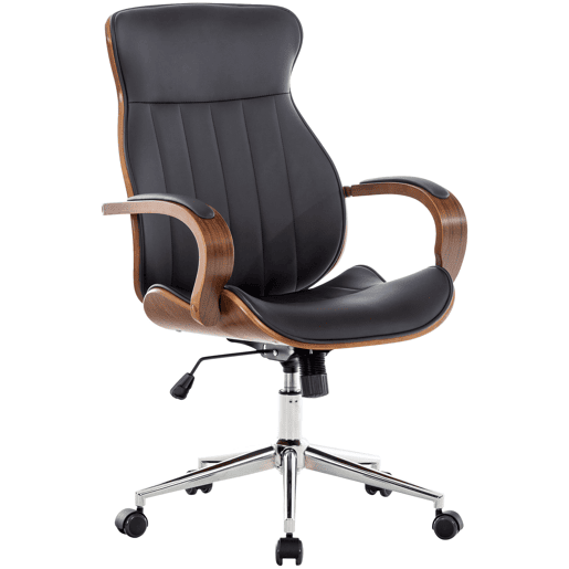 Silla De Oficina Melilla Simil cuero Nogalmarrón 68X63X100 cm