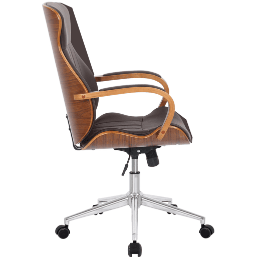 Silla De Oficina Melilla Simil cuero Nogalmarrón 68X63X100 cm