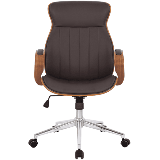 Silla De Oficina Melilla Simil cuero Nogalmarrón 68X63X100 cm