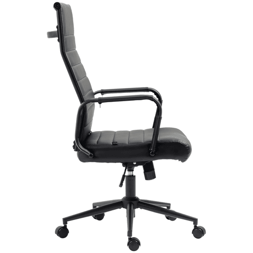 Silla De Oficina Kolumbus Simil cuero Negronegro 66X58X105 cm