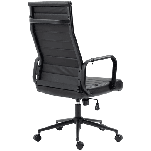 Silla De Oficina Kolumbus Simil cuero Negronegro 66X58X105 cm