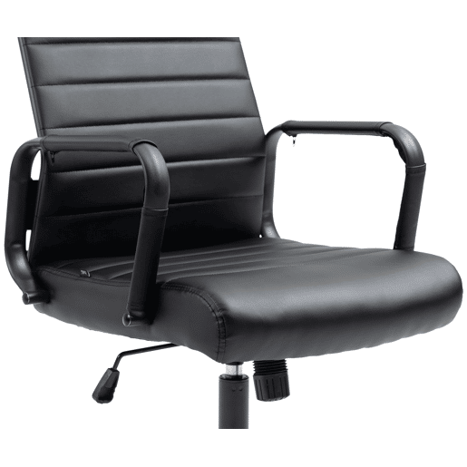Silla De Oficina Kolumbus Simil cuero Negronegro 66X58X105 cm