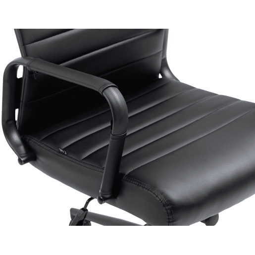 Silla De Oficina Kolumbus Simil cuero Negronegro 66X58X105 cm