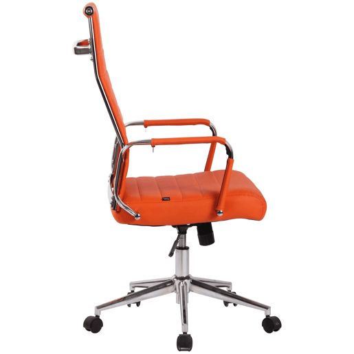 Silla De Oficina Kolumbus Simil cuero Naranja 66X58X105 cm