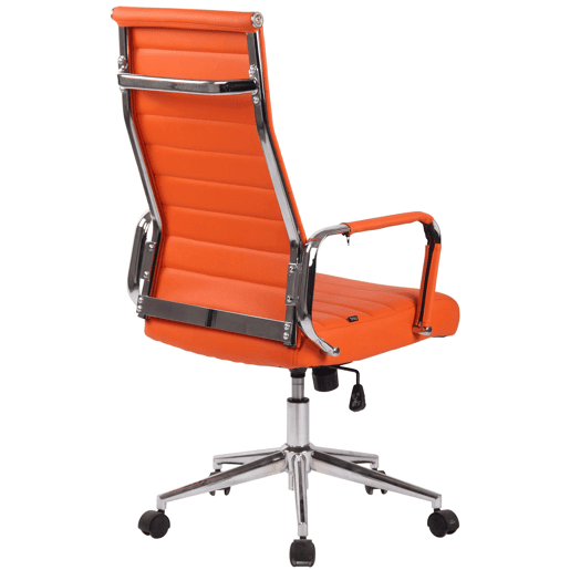 Silla De Oficina Kolumbus Simil cuero Naranja 66X58X105 cm