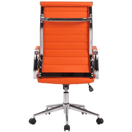 Silla De Oficina Kolumbus Simil cuero Naranja 66X58X105 cm