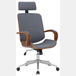 Silla de oficina Dayton Simil cuero Nogalgris 70X70X118 cm