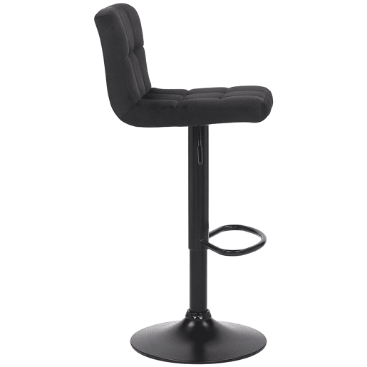 Juego de 2 taburetes de bar Feni Terciopelo Negro 40X40X85 cm