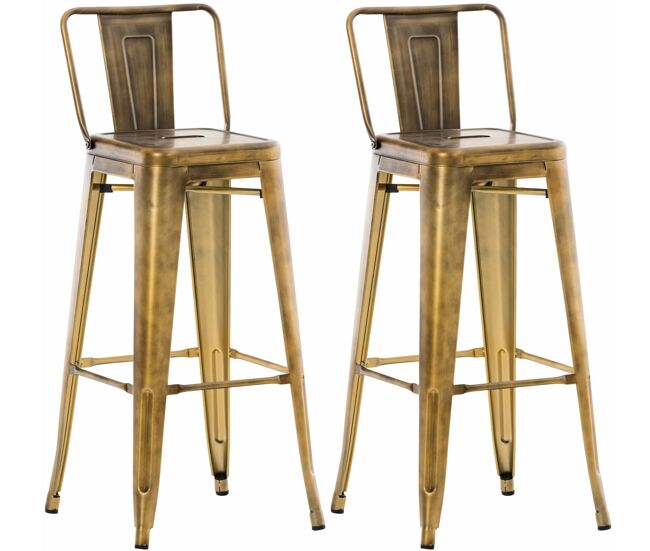 Set 2x taburetes mason 44x43x96 cm