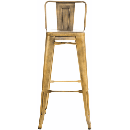 Juego de 2 Taburetes de Bar Mason Metal Dorado 43X44X96 cm